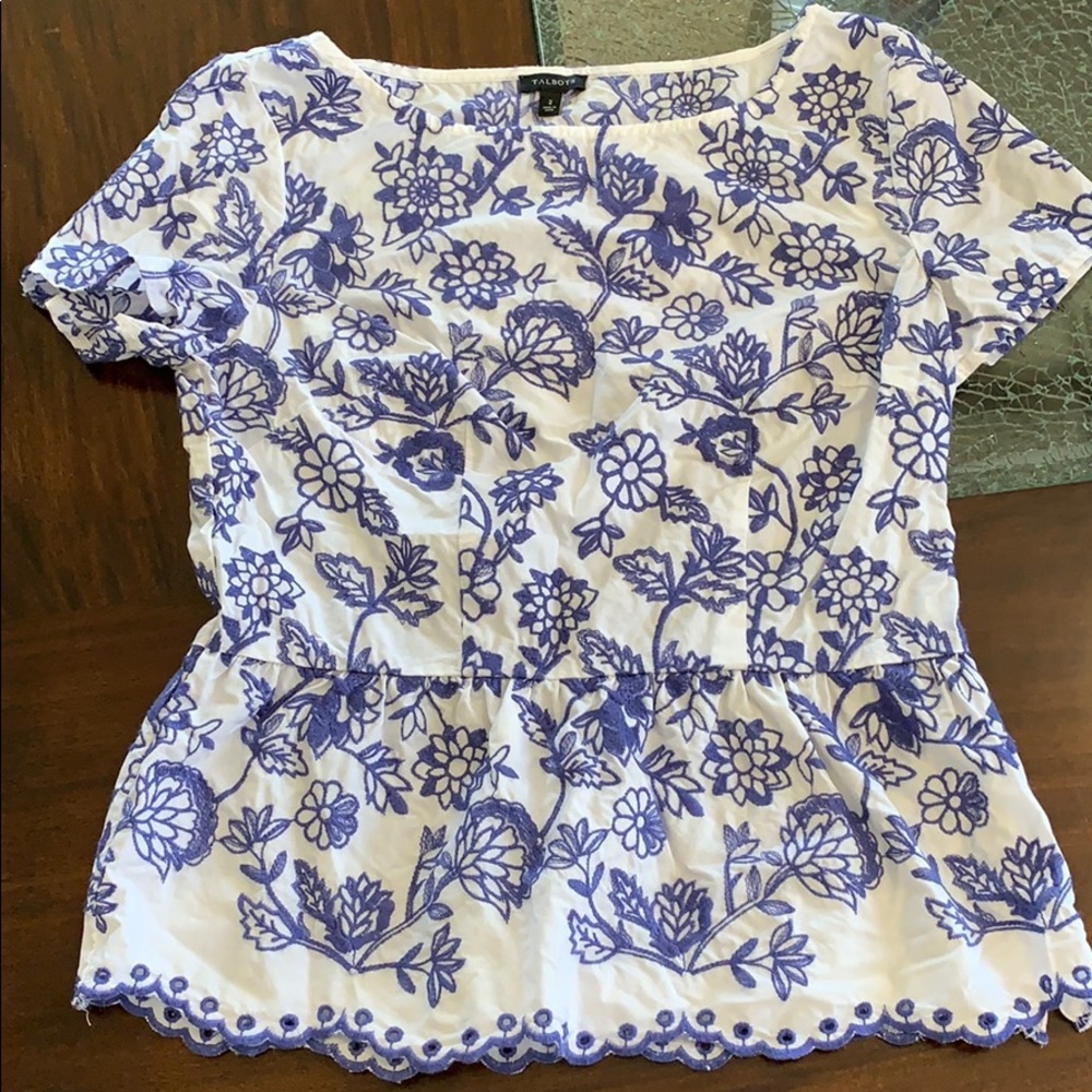 Eyelet Lace Peplum top